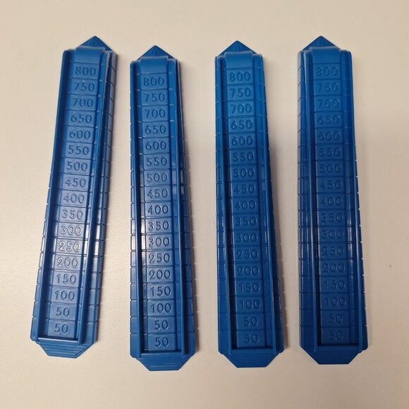 Monopoly Empire 2014 Replacement Pieces Towers Blue Set of 4 Property Holders - Picture 1 of 5